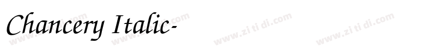 Chancery Italic字体转换
